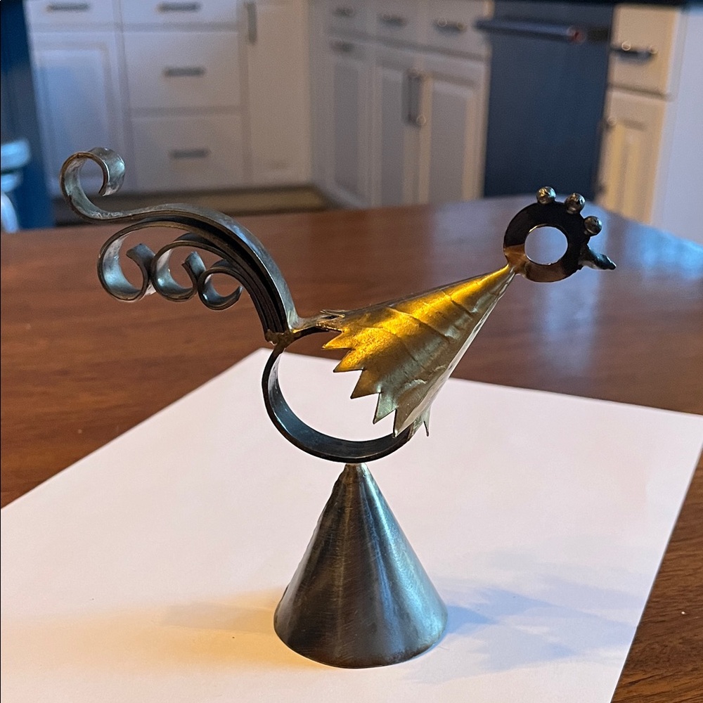 Handmade metal rooster bell